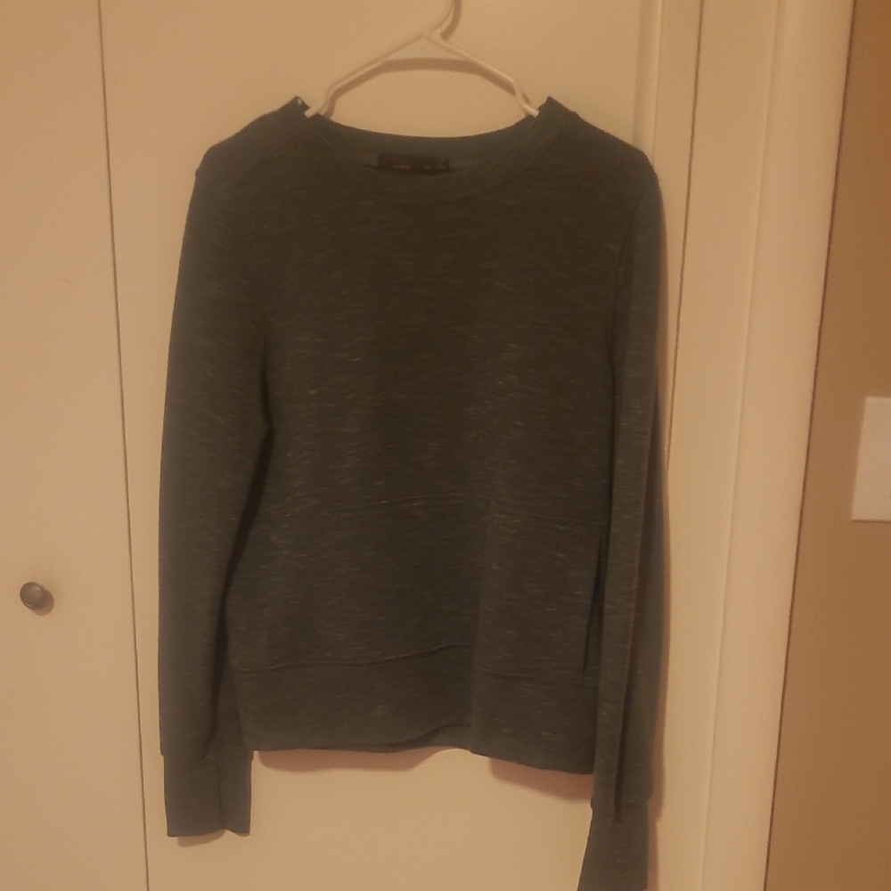 Prana Heathered Olive Crewneck Top